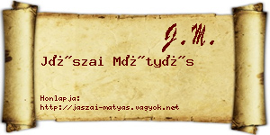 Jászai Mátyás névjegykártya